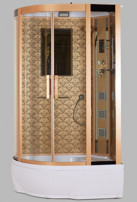 Душевая кабина Niagara Lux 7712G R с гидромассажем Золото