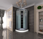 Душевая кабина Niagara Premium NG-1902-01 100х100 с гидромассажем чёрный профиль тонированное стекло