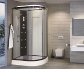 Душевая кабина Niagara Premium NG-1903-01R 120х80 с гидромассажем чёрный профиль тонированное стекло правая