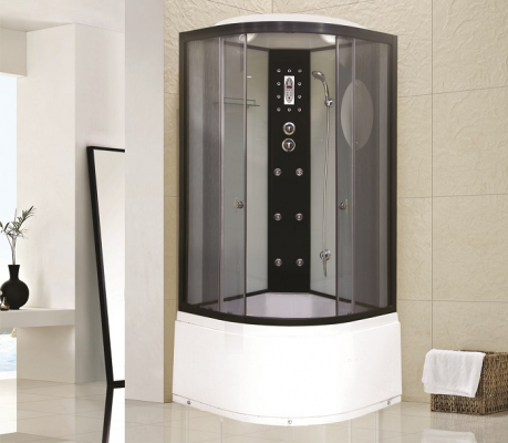 Душевая кабина Niagara Premium NG-1909-01 100х100 с гидромассажем чёрный профиль тонированное стекло