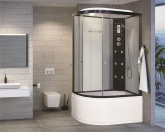 Душевая кабина Niagara Premium NG-1910-01L 120х80 с гидромассажем чёрный профиль тонированное стекло левая