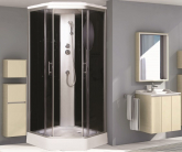 Душевая кабина Niagara Premium NG-2506-01 90х90 профиль серебро тонированное стекло