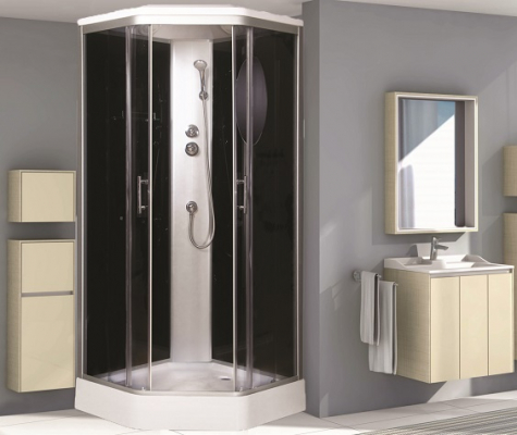 Душевая кабина Niagara Premium NG-2506-01 90х90 профиль серебро тонированное стекло