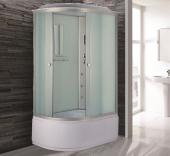 Душевая кабина Niagara Classic NG-3320-14R 120х80 с гидромассажем профиль серебро матовое стекло правая