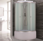 Душевая кабина Niagara Eco NG-7307-14 80х80 профиль серебро матовое стекло