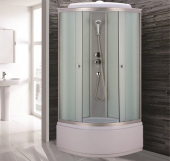 Душевая кабина Niagara Eco NG-7307-14 80х80 профиль серебро матовое стекло
