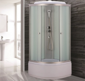 Душевая кабина Niagara Eco NG-7309-14 100х100 профиль серебро матовое стекло