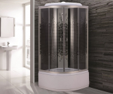 Душевая кабина Niagara Eco NG-7507-14 80х80 профиль серебро стекло с рисунком мозаика
