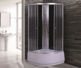 Душевая кабина Niagara Eco NG-7508-08ВК 90х90 профиль серебро стекло с рисунком мозаика