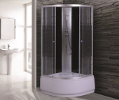 Душевая кабина Niagara Eco NG-7508-08ВК 90х90 профиль серебро стекло с рисунком мозаика