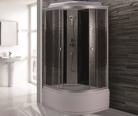 Душевая кабина Niagara Eco NG-7510-14L 120х80 профиль серебро стекло с рисунком мозаика левая