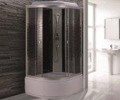 Душевая кабина Niagara Eco NG-7510-14R 120х80 профиль серебро стекло с рисунком мозаика правая