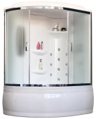 Душевая кабина Royal Bath RB140ALP-C-CH-R 140х95 с гидромассажем рифленое стекло правая