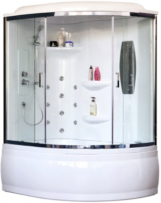 Душевая кабина Royal Bath RB140ALP-T-CH-L 140х95 с гидромассажем левая