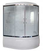 Душевая кабина Royal Bath RB170ALP-C-CH-L 170х100 рифленое матовое стекло с гидромассажем левая
