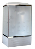 Душевая кабина Royal Bath RB8100BP2-M-CH-R 100х80 с гидромассажем рифленое стекло правая