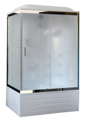 Душевая кабина Royal Bath RB8100BP2-M-CH-R 100х80 с гидромассажем рифленое стекло правая