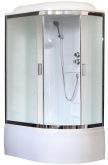 Душевая кабина Royal Bath RB8120BK1-M-CH-L 120х80 рифленое матовое стекло левая