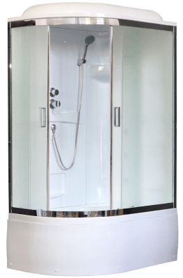 Душевая кабина Royal Bath RB8120BK1-M-CH-R 120х80 рифленое матовое стекло правая