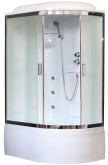 Душевая кабина Royal Bath RB8120BK2-M-CH-L 120х80 рифленое матовое стекло с гидромассажем левая