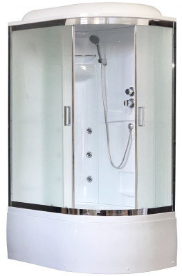 Душевая кабина Royal Bath RB8120BK2-M-CH-L 120х80 рифленое матовое стекло с гидромассажем левая