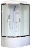 Душевая кабина Royal Bath RB8120BK2-M-CH-R 120х80 рифленое матовое стекло с гидромассажем правая