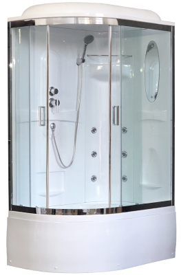 Душевая кабина Royal Bath RB8120BK2-T-CH-R 120х80 с гидромассажем правая