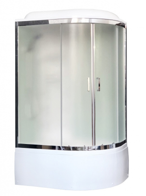 Душевая кабина Royal Bath RB8120BK3-WC-CH-L 120х80 рифленое матовое стекло с гидромассажем левая