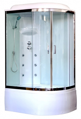 Душевая кабина Royal Bath RB8120BK3-WT-CH-L 120х80 с гидромассажем левая