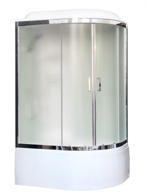 Душевая кабина Royal Bath RB8120BK6-WC-CH-L 120х80 рифленое матовое стекло левая