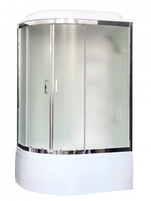 Душевая кабина Royal Bath RB8120BK6-WC-CH-R 120х80 рифленое матовое стекло правая