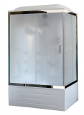 Душевая кабина Royal Bath RB8120BP2-M-CH-L 120х80 с гидромассажем рифленое стекло левая