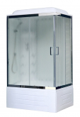 Душевая кабина Royal Bath RB8120BP3-WC-CH-L 120х80 с гидромассажем рифленое стекло левая