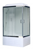 Душевая кабина Royal Bath RB8120BP6-WC-CH-L 120х80 рифленое стекло левая