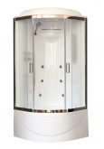 Душевая кабина Royal Bath RB90BK2-M-CH 90х90 рифленое матовое стекло с гидромассажем