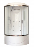 Душевая кабина Royal Bath RB90BK2-M-CH 90х90 рифленое матовое стекло с гидромассажем