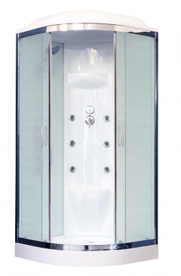 Душевая кабина Royal Bath RB90HK7-WC-CH 90х90 рифленое матовое стекло с гидромассажем