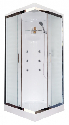Душевая кабина Royal Bath RB90HP2-M-CH 90х90 с гидромассажем рифленое стекло