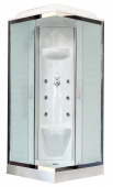 Душевая кабина Royal Bath RB90HP7-WC-CH 90х90 рифленое матовое стекло с гидромассажем