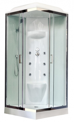 Душевая кабина Royal Bath RB90HP7-WT-CH 90х90 с гидромассажем