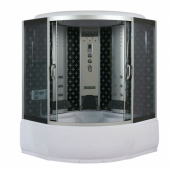 Душевая кабина River Temza 150/150/55 ТН тонированное стекло с гидромассажем